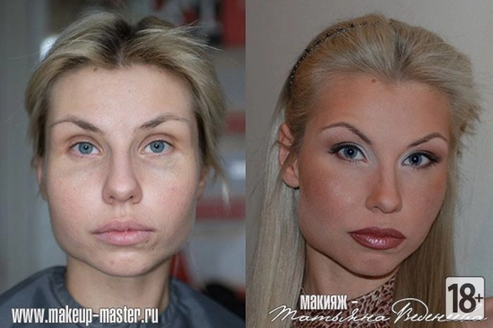 Девушки до и после макияжа (40 фото)